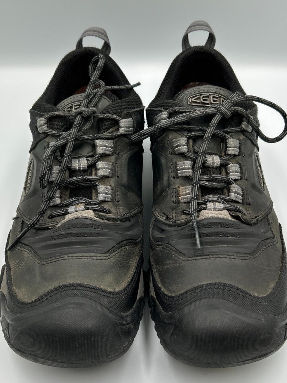 KEEN Ridge Flex Waterproof Hiking Shoes Mens 12 Black Leather Walking Outdoor